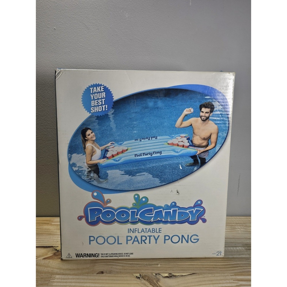 Pool Candy Inflatable Pool Party Pong Game New in Box - Picture 2 of 13